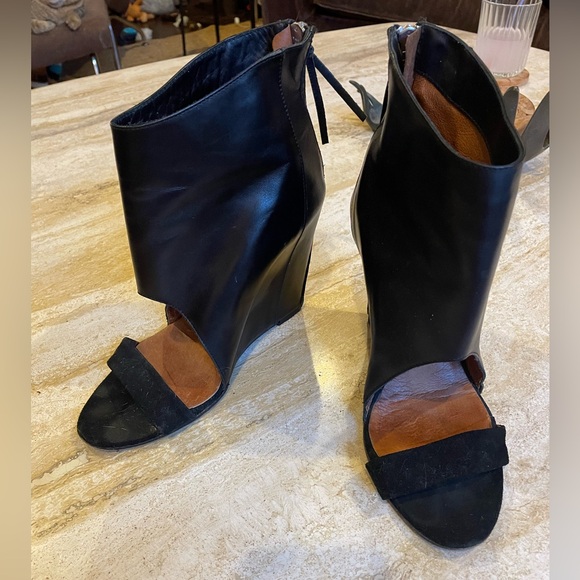 IRO Heeled Leather Ankle Boot Sandal - Picture 3 of 10